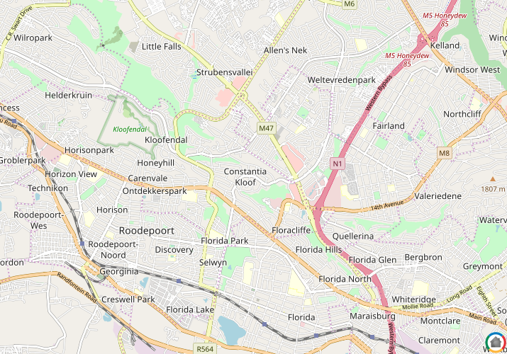 Map location of Constantia Kloof